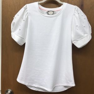 White embellished tshirt